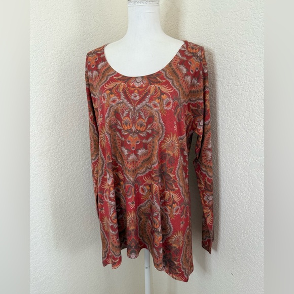Soft Surroundings Paisley Design Pullover‎ Sweater  sz Xl - Picture 1 of 7